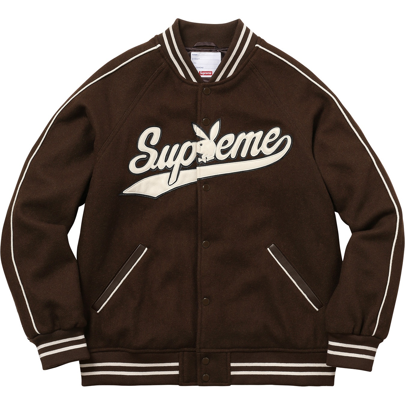 Supreme®/Playboy© Wool Varsity Jacket view 2